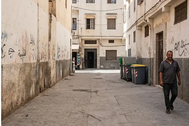 Ruelle rendue praticable après enlèvement d'un dépôt sauvage